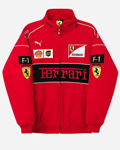 Red Ferrari Jacket-Premium Quality Streetwear-Unisex Racing Jacket