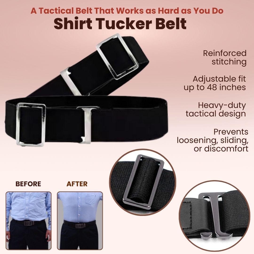Unisex Shirt Tucker Belt For Men & Women - Free Size