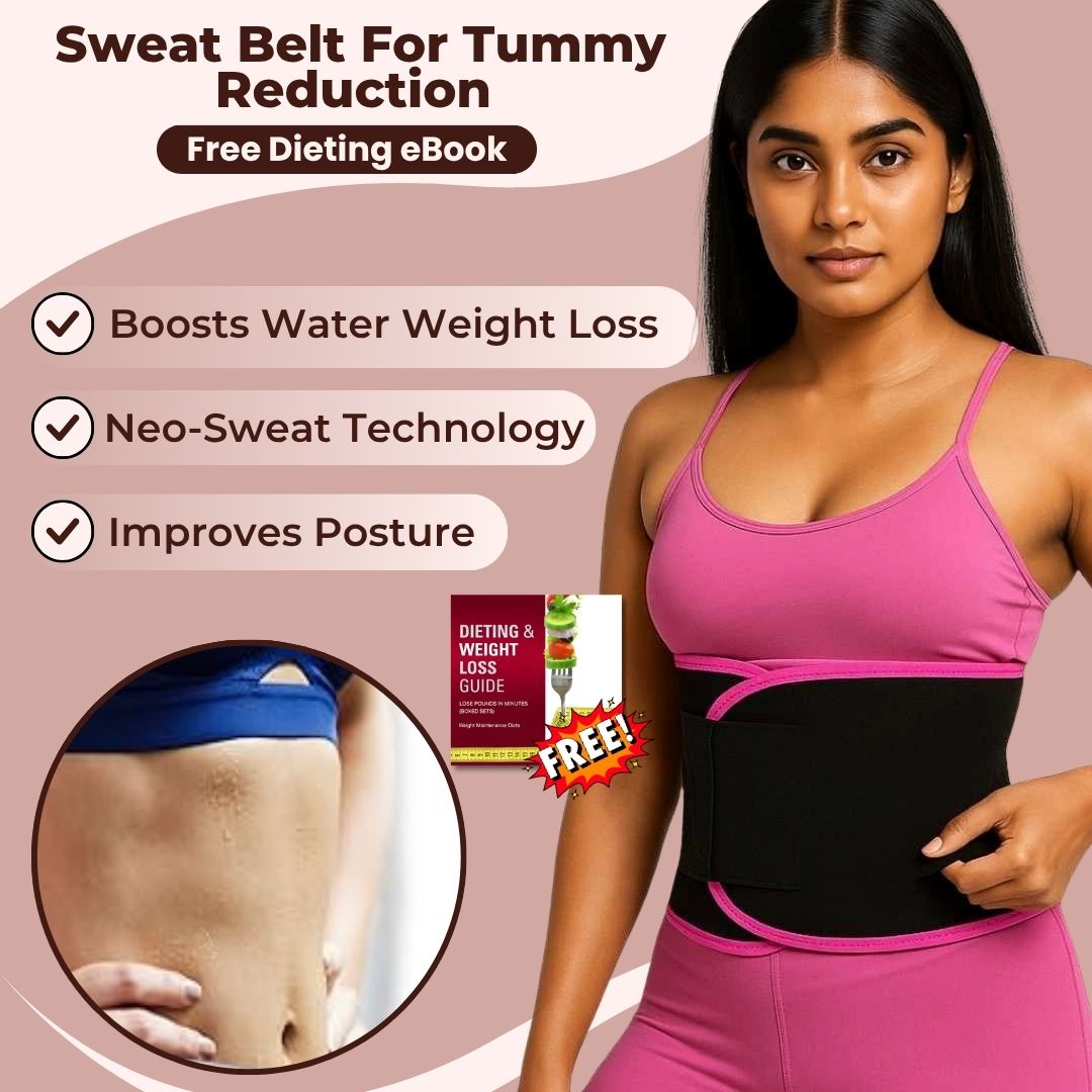Shapeu Sweat belt for tummy reduction in 30 days with free diet E- book