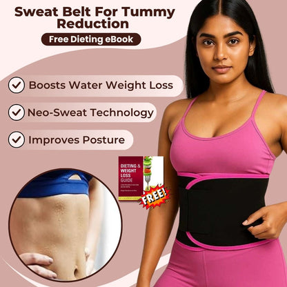 Shapeu Sweat belt for tummy reduction in 30 days with free diet E- book