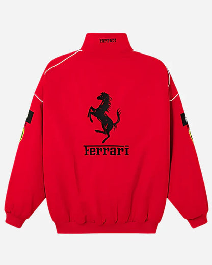 Red Ferrari Jacket-Premium Quality Streetwear-Unisex Racing Jacket