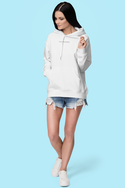White Fortuna Angel Graphic Oversized Hoodie