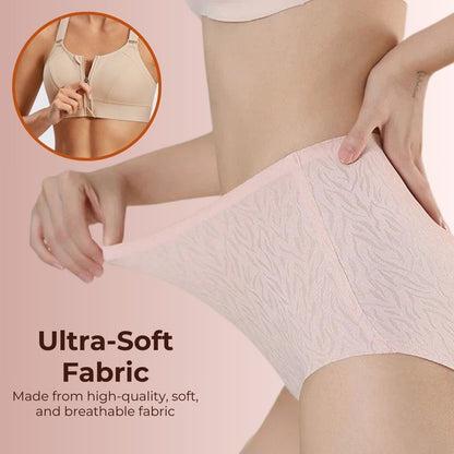 Zip Up Sports Bra and Seamless Underwear Same Color Lingerie Combo With FREE Undergarment Storage Box