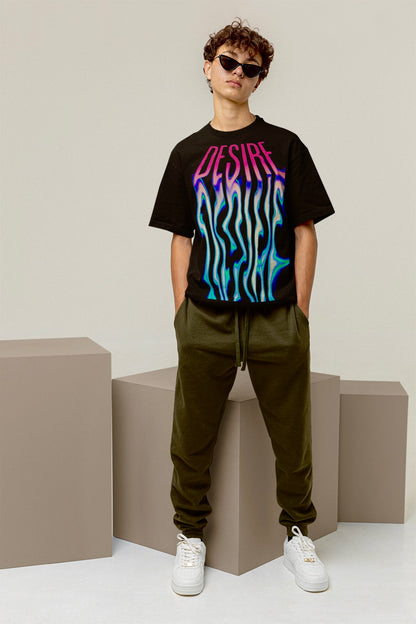 The Hanging Monkey Original Black Oversized Dark F**k Desire Printed T-shirt