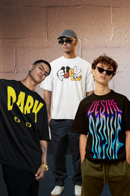 The Hanging Monkey Original Black Oversized Dark F**k Desire Printed T-shirt